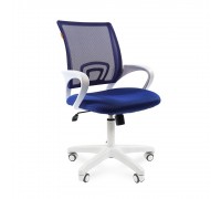 Офисное кресло Chairman 696 Россия белый пластик TW-10/TW-05 синий 7014839