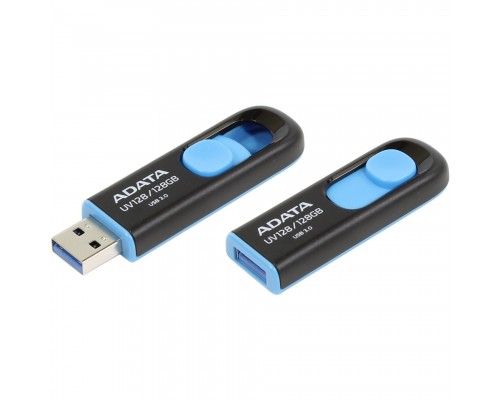 A-DATA Flash Drive 128GB UV128 AUV128-128G-RBE USB3.0, Black-Blue