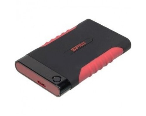 Silicon Power Portable HDD 2Tb Armor A15 SP020TBPHDA15S3L USB3.0, 2.5, Shockproof, black-red