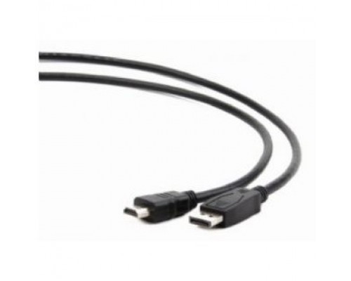 Cablexpert Кабель DisplayPort-&gt;HDMI, 5м, 20M/19M, черный, экран, пакет (CC-DP-HDMI-5M)