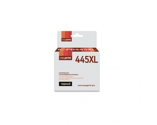 EasyPrint PG-445XL картридж IC-PG445XL для Canon PIXMA iP2840/2845/MG2440/2540/2940/2945/MX494, черный