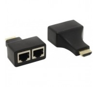 ORIENT HDMI extender VE041, удлинитель до 30 м по витой паре, FHD 1080p/3D, HDCP, подключается 2 кабеля UTP Cat5e/6, не требуется внешнее питание (30041)
