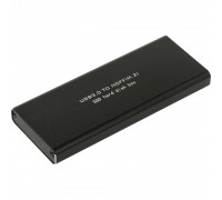 ORIENT 3502U3 Внешний контейнер, USB 3.0 для SSD M.2 (NGFF) SATA 6Gb/s (ASM1153E), поддержка TRIM, алюминий, черный цвет (30342)