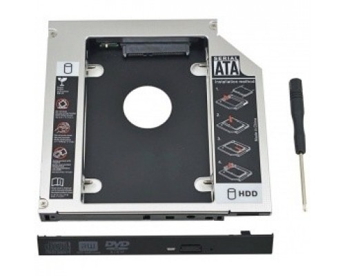 ORIENT Адаптер UHD-2SC12, для 2.5” SATA HDD для установки в SATA отсек оптического привода ноутбука 12.7 мм (30263)