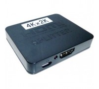 ORIENT HDMI 4K Splitter HSP0102HL, 1-&gt;2, HDMI 1.4/3D, UHDTV 4K(3840x2160)/HDTV1080p/1080i/720p, HDCP1.2, питание от USB, пластик.корпус (30103)