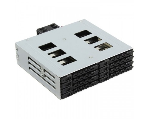 Procase L2-108-SATA3-BK Корзина L2-108SATA3 8 SATA3/SAS, черный, с замком, hotswap mobie rack module for 2,5 slim HDD(1x5,25) 2xFAN 40x15mm