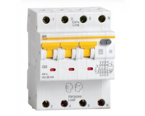 Iek MAD22-6-025-C-300 АВДТ 34 C25 300мА - Автоматический Выключатель Дифф. тока