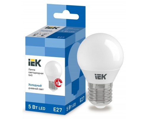 Iek LLE-G45-7-230-65-E27 Лампа светодиодная ECO G45 шар 7Вт 230В 6500К E27 IEK