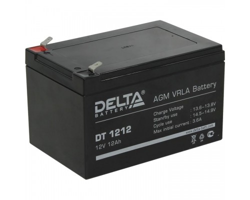 Delta DT 1212 (12 Ач, 12В) свинцово- кислотный аккумулятор