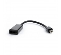 Cablexpert Переходник miniDisplayPort - DisplayPort, 20M/20F, длина 16см, черный (A-mDPM-DPF-001)