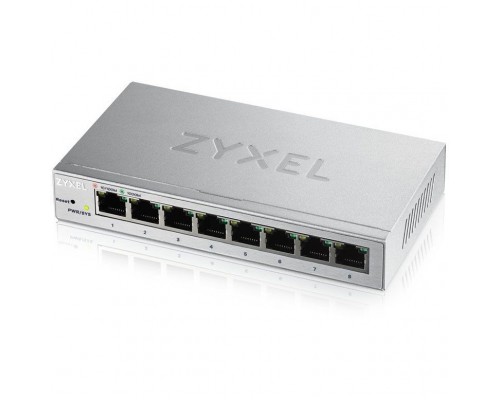 ZYXEL GS1200-8-EU0101F Smart коммутатор Zyxel GS1200-8, 8xGE, настольный, бесшумный, с поддержкой VLAN, IGMP, QoS и Link Aggregation