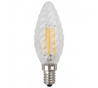 ЭРА Б0027935 Лампочка светодиодная F-LED BTW-5W-827-E14 Е14 / E14 5Вт филамент свеча витая матовая теплый белый свет