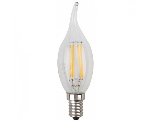 ЭРА Б0027944 Лампочка светодиодная F-LED BXS-7W-827-E14 Е14 / Е14 7Вт филамент свеча на ветру теплый белый свет