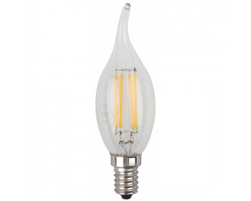 ЭРА Б0027945 Лампочка светодиодная F-LED BXS-7W-840-E14 Е14 / Е14 7Вт филамент свеча на ветру нейтральный белый свет