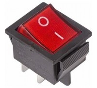 Rexant 36-2330 Выключатель клавишный 250V 16А (4с) ON-OFF красный с подсветкой