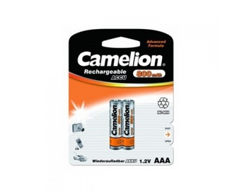 Camelion AAA- 800mAh Ni-Mh BL-2 (NH-AAA800BP2, аккумулятор,1.2В) (2 шт. в уп-ке)