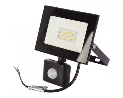 Ultraflash LFL-5002S C02 черный (LED прожектор с датчиком, 50 Вт, 230В, 6500К)