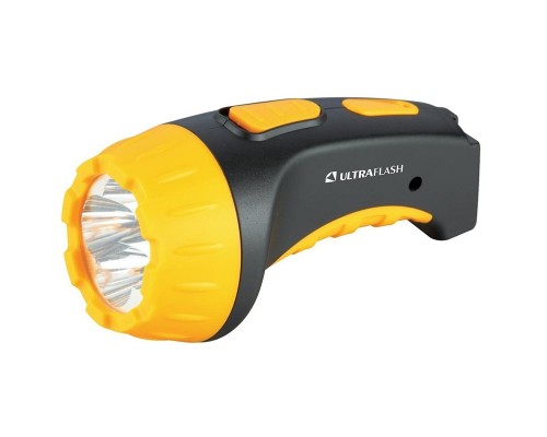 Ultraflash LED3804 (фонарь аккум 220В, черный/желтый, 4 LED, SLA, пластик, коробка)