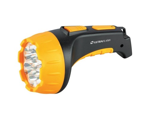 Ultraflash LED3815 (фонарь аккум 220В, черн/желт, 15 LED, 2 режима, SLA, пластик, коробка)