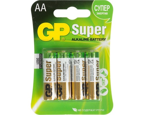 GP Super Alkaline 15A-B40 LR6, (GP15A-VS40) AA (40 шт. в уп-ке)