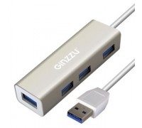 HUB GR-517UB Ginzzu USB 3.0, 4 порта USB3.0, 20см кабель