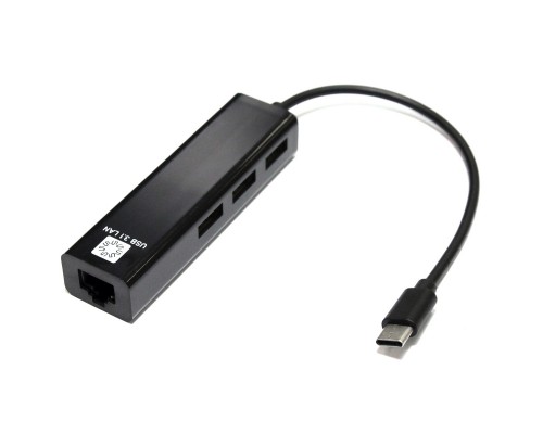 5bites UA3C-45-09BK Кабель-адаптер USB3.1 / 3*USB2.0 / RJ45 100MB / BLACK