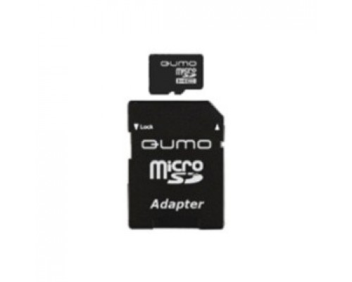 Micro SecureDigital 8Gb QUMO QM8GMICSDHC10U1 MicroSDHC Class 10, SD adapter, UHS-I