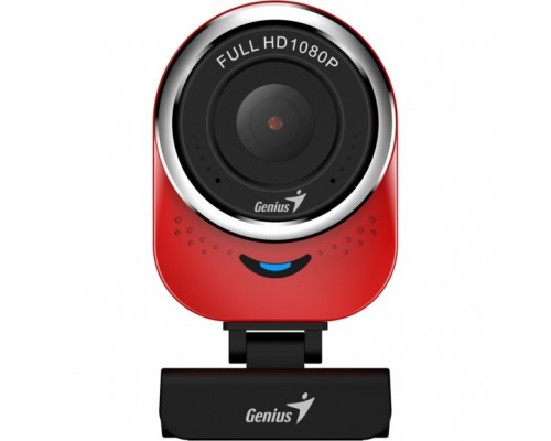 Web-камера Genius QCam 6000 Red 1080p Full HD, вращается на 360°, универсальное крепление, микрофон, USB 32200002408