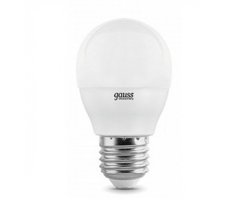 GAUSS 53212 Светодиодная лампа LED Elementary Шар 12W 880lm E27 3000K 1/10/100 0