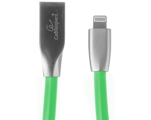 Cablexpert Кабель для Apple CC-G-APUSB01Gn-1M, AM/Lightning, серия Gold, длина 1м, зеленый, блистер