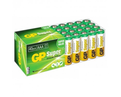 GP Super Alkaline 24A-B40 LR03, AAA (40 шт. в уп-ке) 10503