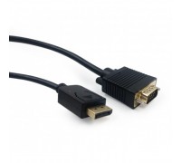 Cablexpert Кабель DisplayPort-&gt;VGA, 1,8м, 20M/15M, черный, экран, пакет (CCP-DPM-VGAM-6)