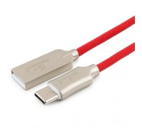 Cablexpert Кабель USB 2.0 CC-P-USBC02R-1M AM/Type-C, серия Platinum, длина 1м, красный, блистер