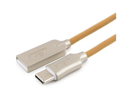 Cablexpert Кабель USB 2.0 CC-P-USBC02Gd-1.8M AM/Type-C, серия Platinum, длина 1.8м, золотой, блистер