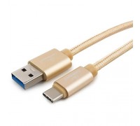 Cablexpert Кабель USB 3.0 CC-P-USBC03Gd-1M AM/Type-C, серия Platinum, длина 1м, золотой, блистер