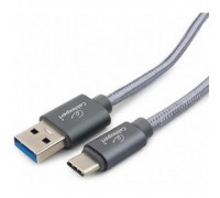 Cablexpert Кабель USB 3.0 CC-P-USBC03Gy-1.8M AM/Type-C, серия Platinum, длина 1.8м, титан, блистер
