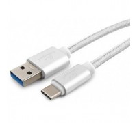 Cablexpert Кабель USB 3.0 CC-P-USBC03S-1.8M AM/Type-C, серия Platinum, длина 1.8м, серебро, блистер