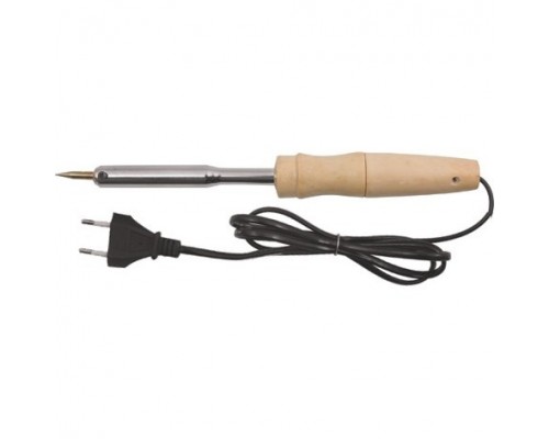 КУРС Паяльник 220 В, деревянная ручка, плоское жало D=5,8 мм, 60 Вт 60486