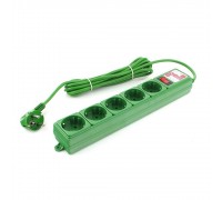 PowerCube Фильтр-удлинитель (SPG-MXTR-13) 3м, 5 розеток, 10А/2,2кВт, зеленый