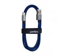 PERFEO Кабель USB2.0 A вилка - USB Type-C вилка, черно-синий, длина 1 м. (U4903)