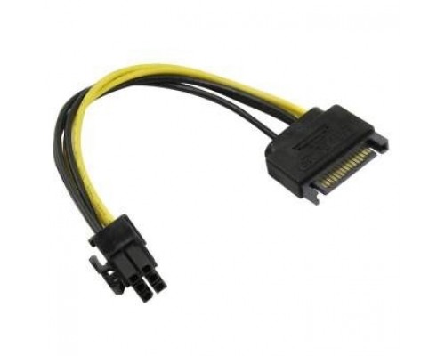 ORIENT C512, Переходник питания для PCI-Ex видеокарт SATA 15pin (M) -&gt; 6pin