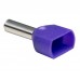 Iek UTE10-D3-2-100 Наконечник-гильза НГИ2 2,5-10 с изолированным фланцем (фиолетовый) (100 шт)