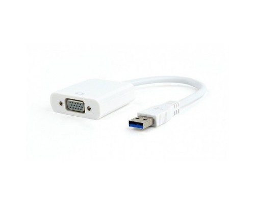Cablexpert Видео-адаптер USB3 – VGA , белый (AB-U3M-VGAF-01-W)