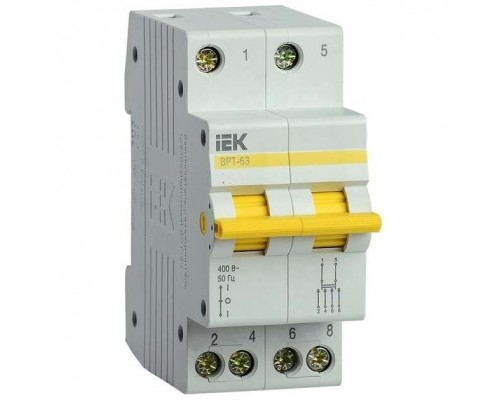 Iek MPR10-2-063 Выключатель-разъединитель трехпозиционный ВРТ-63 2P 63А