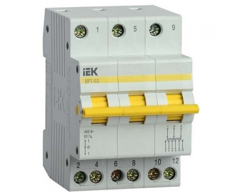 Iek MPR10-3-063 Выключатель-разъединитель трехпозиционный ВРТ-63 3P 63А