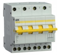 Iek MPR10-4-050 Выключатель-разъединитель трехпозиционный ВРТ-63 4P 50А