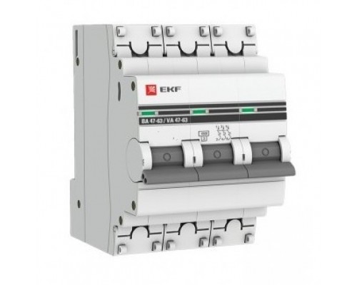 EKF mcb4763-3-16C-pro Автоматический выключатель 3P 16А (C) 4,5kA ВА 47-63 EKF PROxima