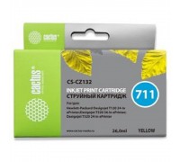 Cactus CZ132A Картридж № 711 (CS-CZ132) для HP Designjet T120/520, жёлтый, с чипом
