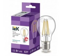 Iek LLF-A60-11-230-40-E27-CL Лампа LED A60 шар прозр. 11Вт 230В 4000К E27 серия 360°