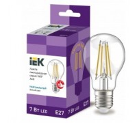 Iek LLF-A60-7-230-40-E27-CL Лампа LED A60 шар прозр. 7Вт 230В 4000К E27 серия 360°
